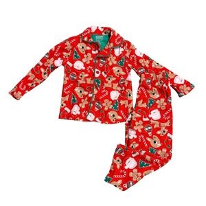 Rudolph the Red-Nosed Reindeer Pajama Set Red Christmas Fleece Toddler 5T